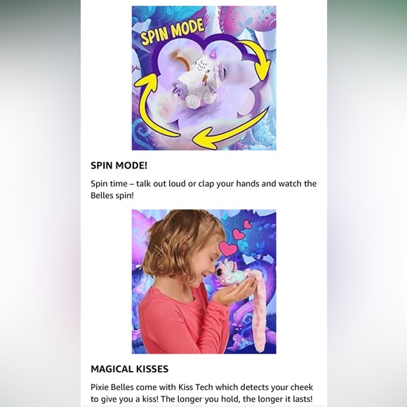 Pixie Belles - Interactive Enchanted Animal Toy, Aurora (Turquoise) - Picture 13 of 15